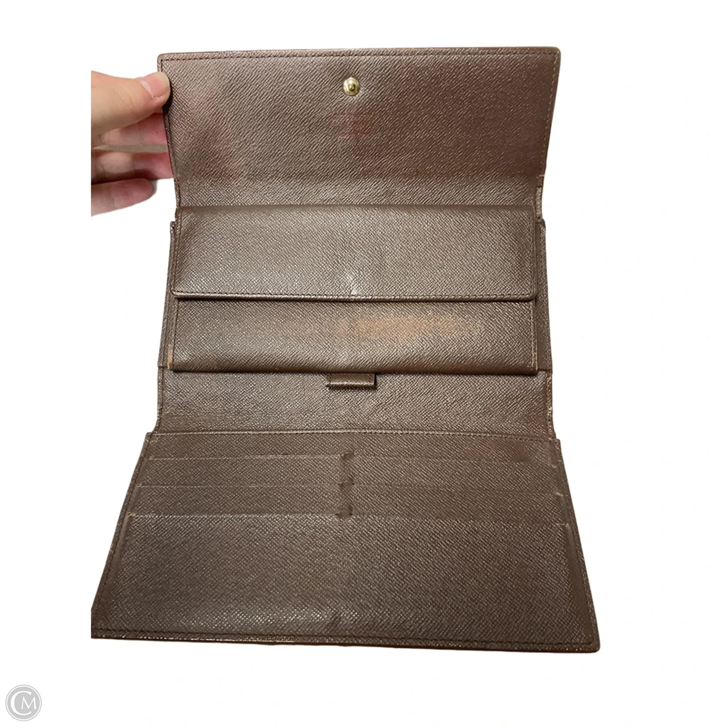 2004 Damier Ebene Wallet By Louis Vuitton, Size: Medium