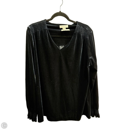 Top Long Sleeve By Christopher And Banks In Navy, Size: Xl