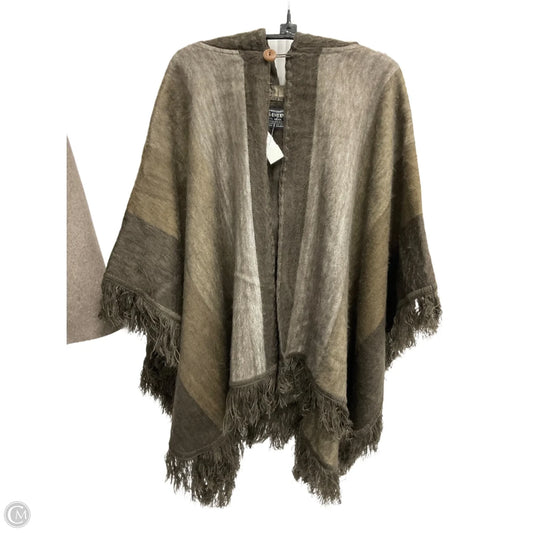 Poncho By Clothes Mentor In Brown, Size: Osfm