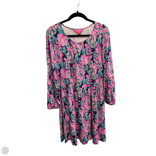 Dress Designer By Lilly Pulitzer In Blue & Pink, Size: Xl