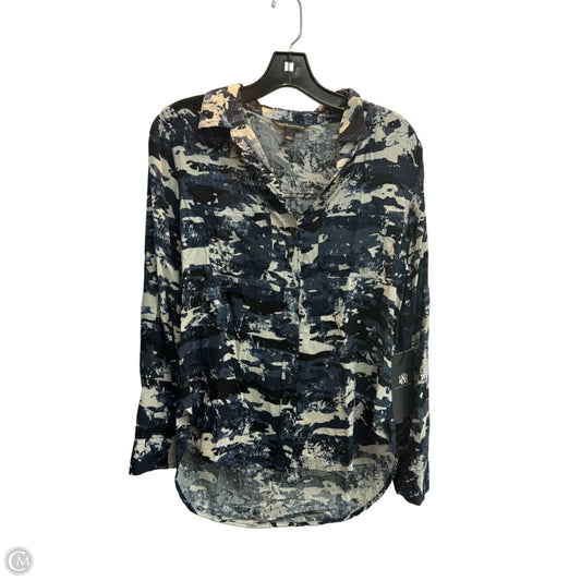 Top Long Sleeve By Rock And Republic In Camouflage Print, Size: Xs