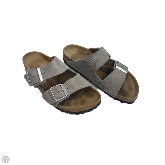 Sandals Flats By Birkenstock In Grey, Size: 7