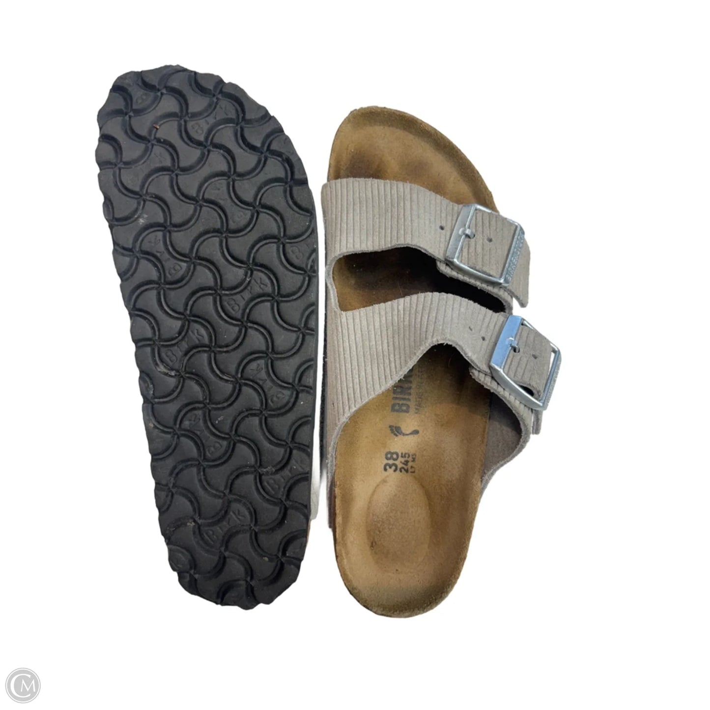 Sandals Flats By Birkenstock In Grey, Size: 7