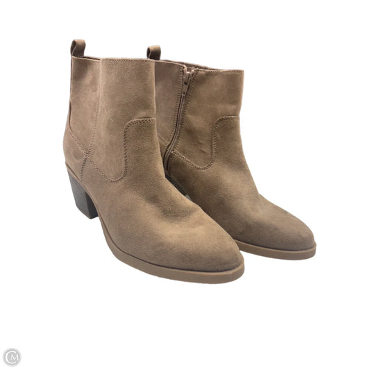 Boots Ankle Heels By Old Navy In Brown, Size: 9