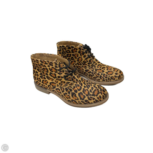 Boots Ankle Flats By Hush Puppies In Leopard Print, Size: 7.5