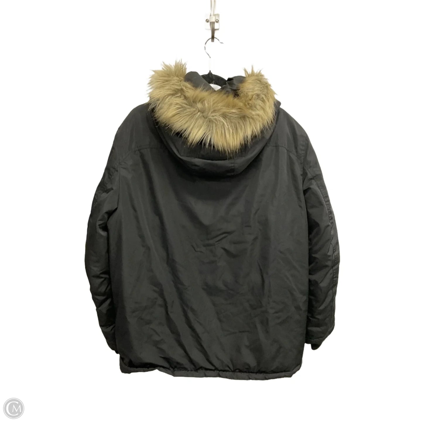 Coat Parka By Calvin Klein In Black, Size: L