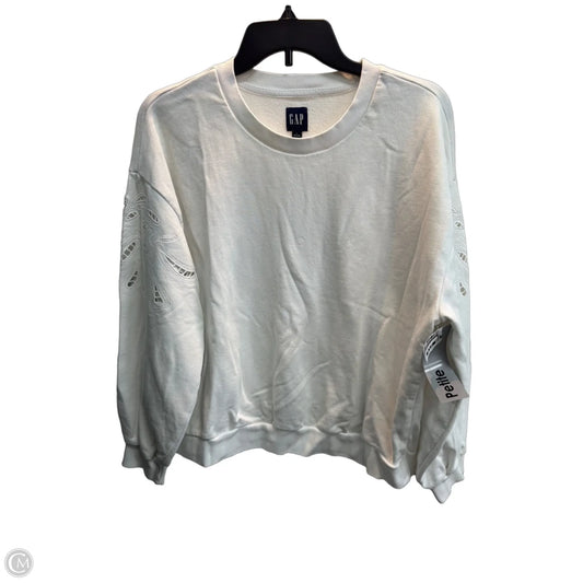Sweatshirt Crewneck By Gap In White, Size: Lp