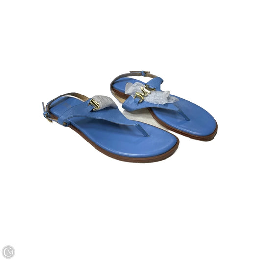 Sandals Flats By Michael By Michael Kors In Blue, Size: 9