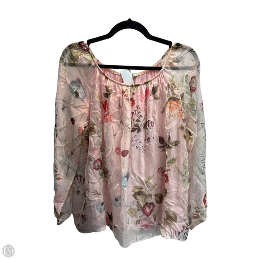 Blouse Long Sleeve By Cmc In Floral Print, Size: S