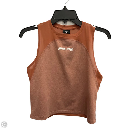 Athletic Tank Top By Nike In Orange, Size: L