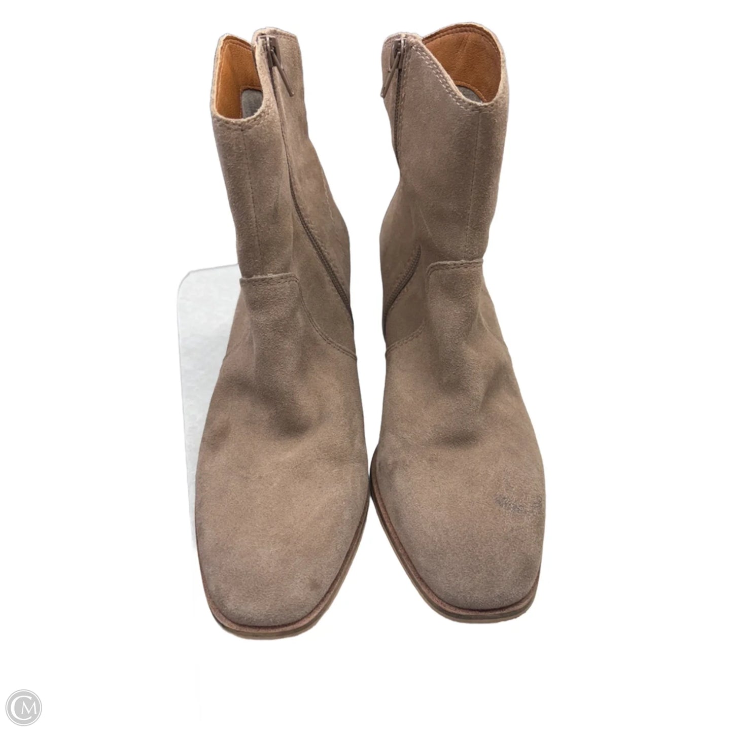 Boots Ankle Heels By Lucky Brand In Tan, Size: 10