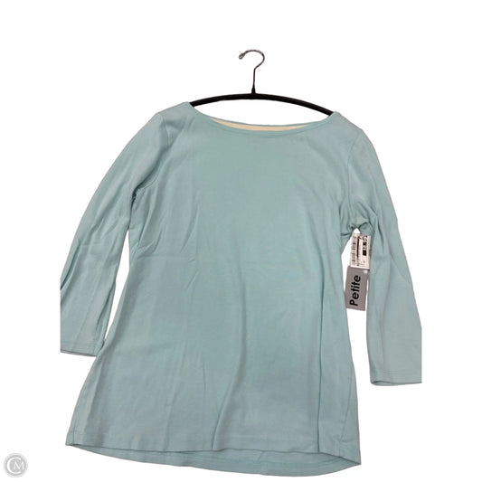 Top 3/4 Sleeve Basic By Talbots In Aqua, Size: Mp