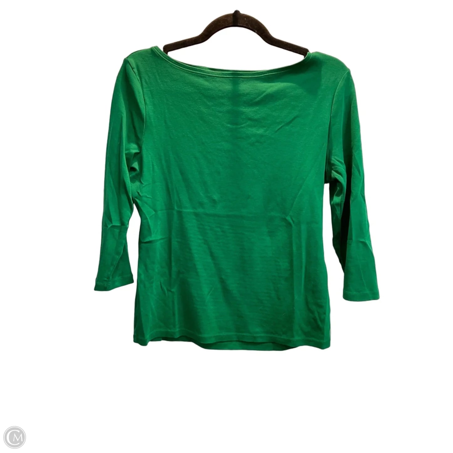 Top 3/4 Sleeve Basic By Talbots In Green, Size: Mp