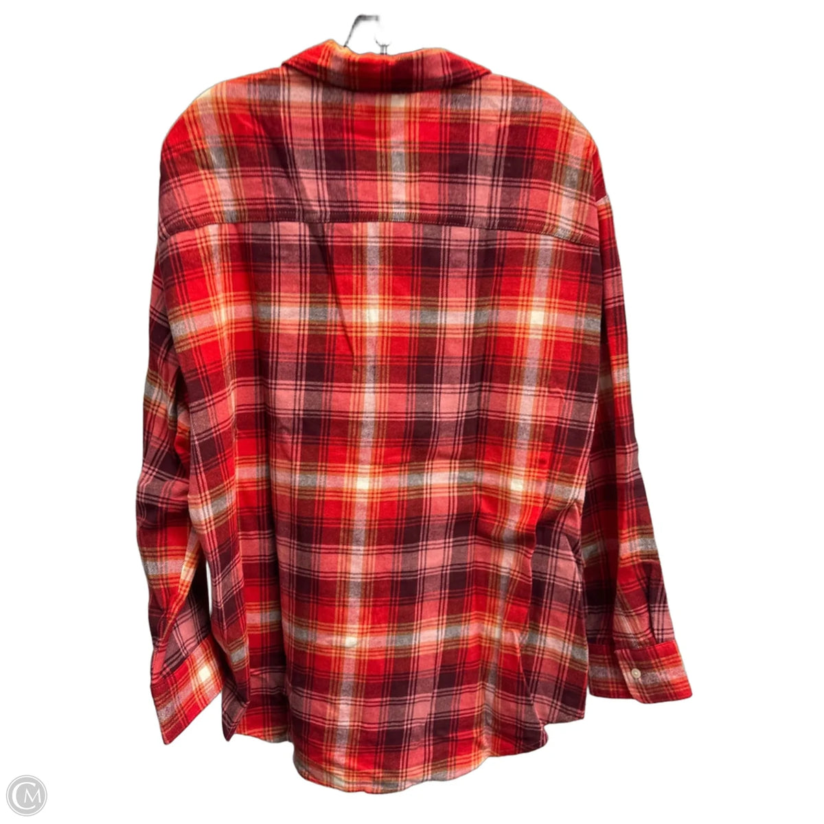 Top Long Sleeve By Old Navy In Plaid Pattern, Size: L