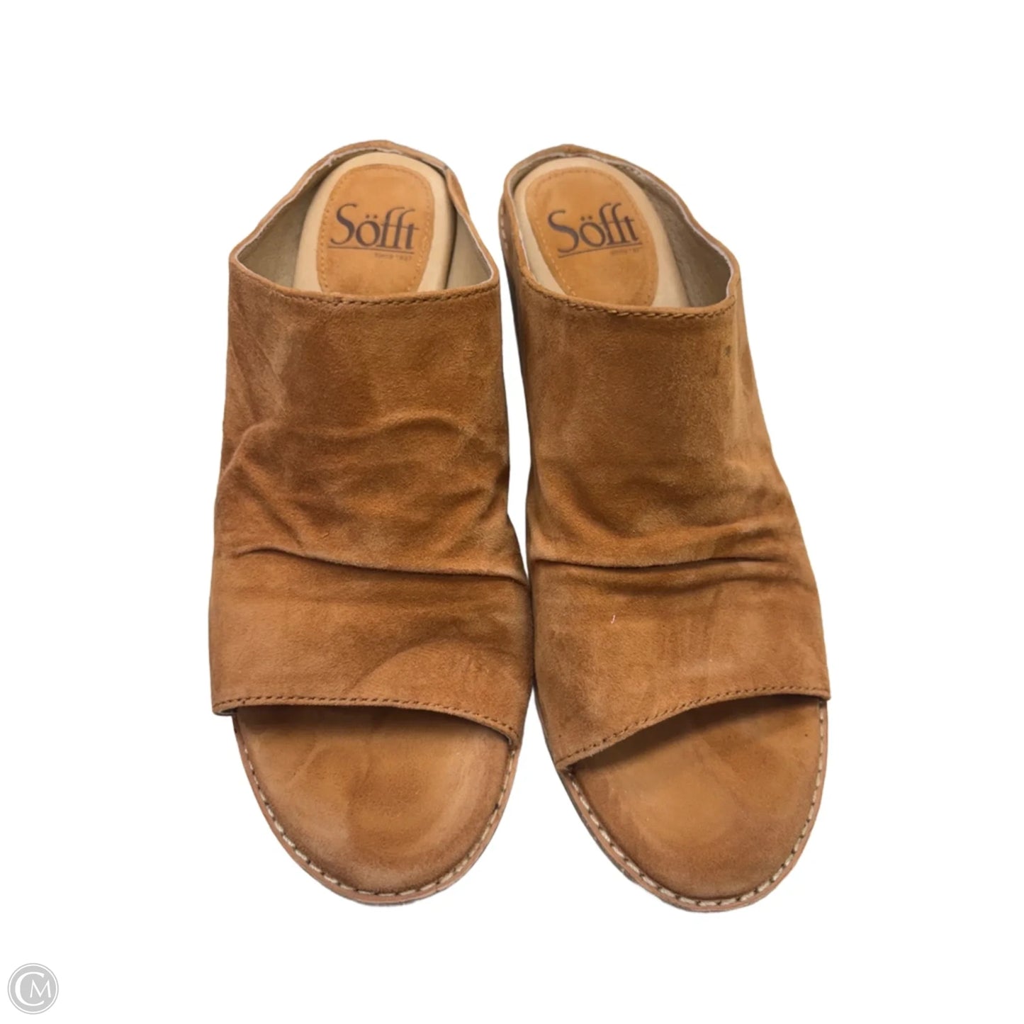 Sandals Heels Block By Sofft In Brown, Size: 8