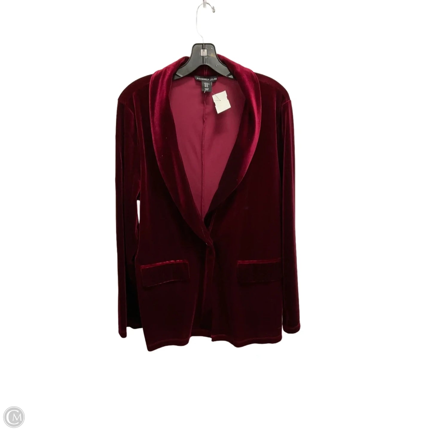 Blazer By Sincerely Jules In Maroon, Size: Xl