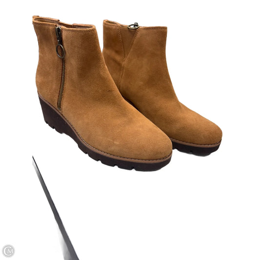 Boots Ankle Heels By Vionic In Brown, Size: 9