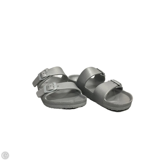 Sandals Flip Flops By Shade & Shore In Silver, Size: 9