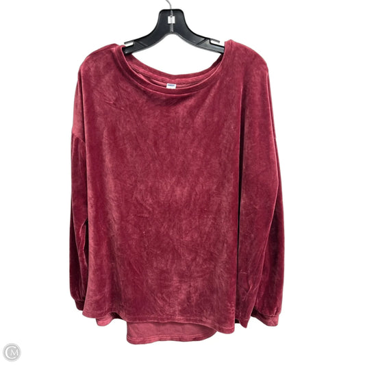 Top Long Sleeve By Old Navy In Red, Size: Xl
