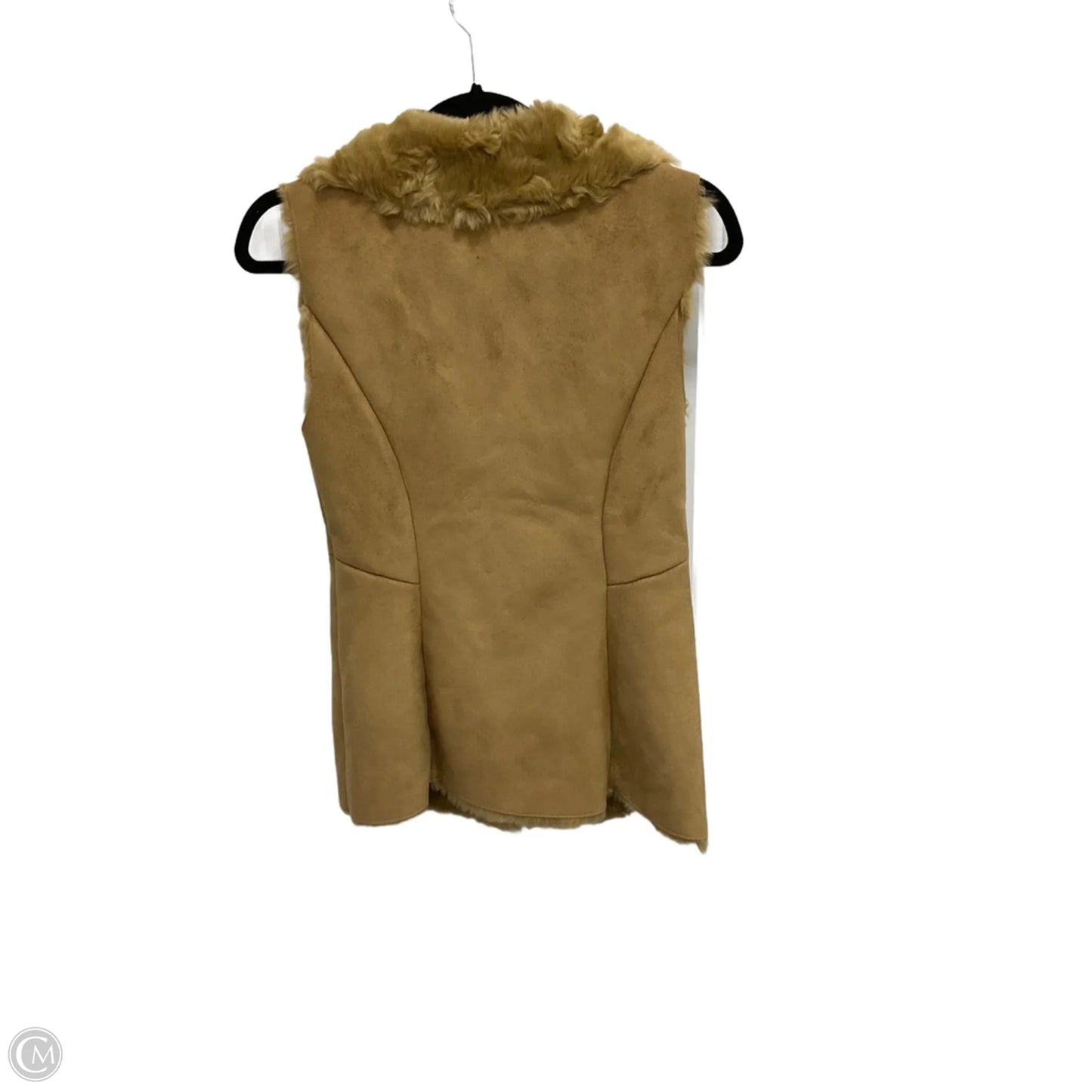 Vest Faux Fur & Sherpa By White House Black Market In Tan, Size: Xs