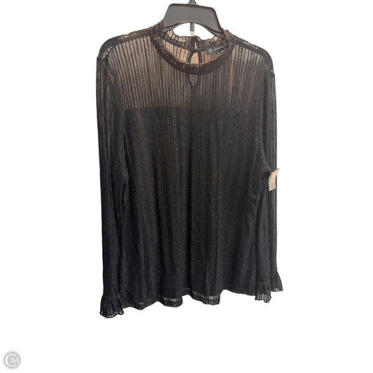 Blouse Long Sleeve By Inc In Black, Size: Xxl