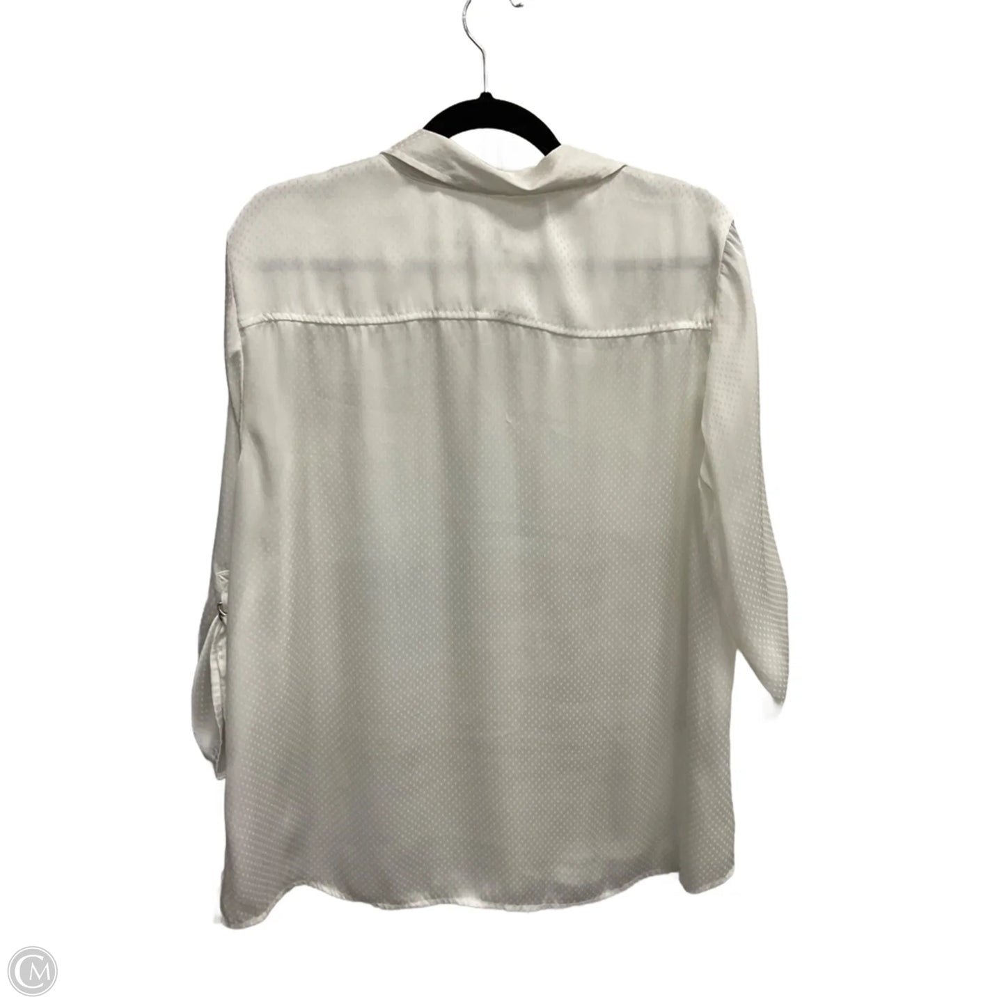 Blouse Long Sleeve By Chicos In White, Size: Xl
