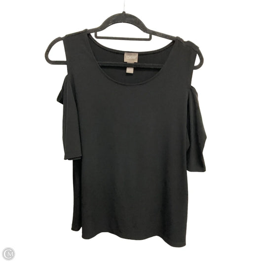 Top Short Sleeve By Chicos In Black, Size: L