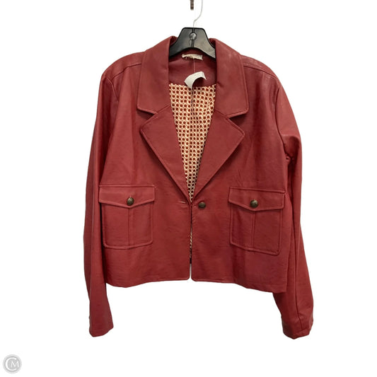 Jacket Moto By Mystree In Red, Size: L