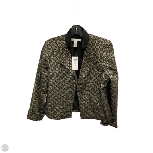Blazer By Chicos In Black & Gold, Size: S