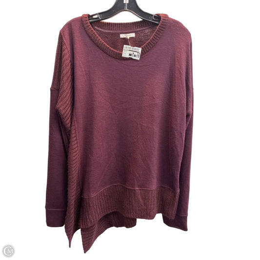 Top Long Sleeve By Maurices In Maroon, Size: Xl