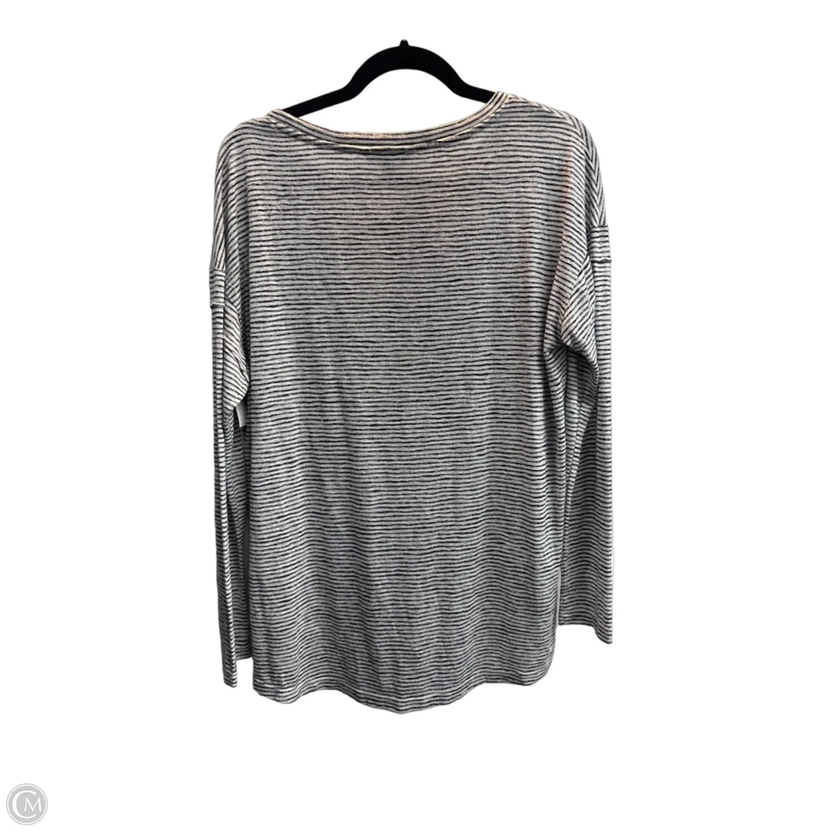 Top Long Sleeve Basic By Banana Republic In Striped Pattern, Size: M