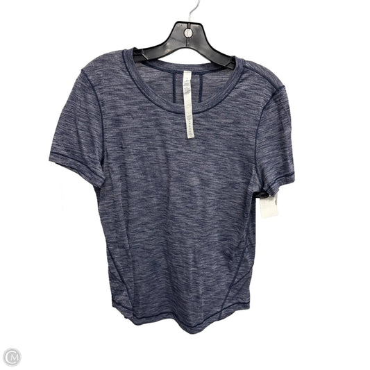 Athletic Top Short Sleeve By Lululemon In Blue, Size: S