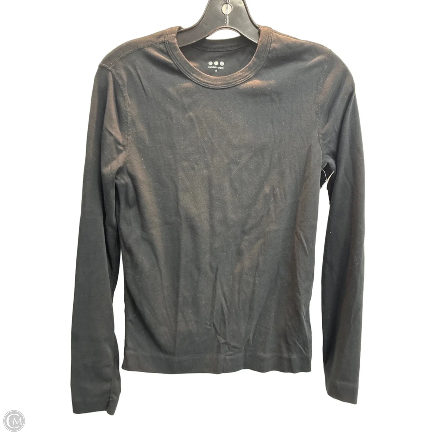 Top Long Sleeve Basic By Three Dots In Black, Size: M