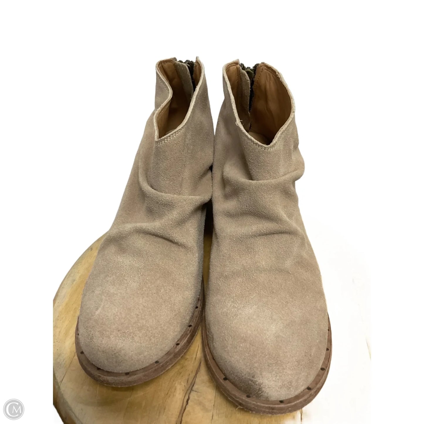 Boots Ankle Heels By Cmc In Tan, Size: 10