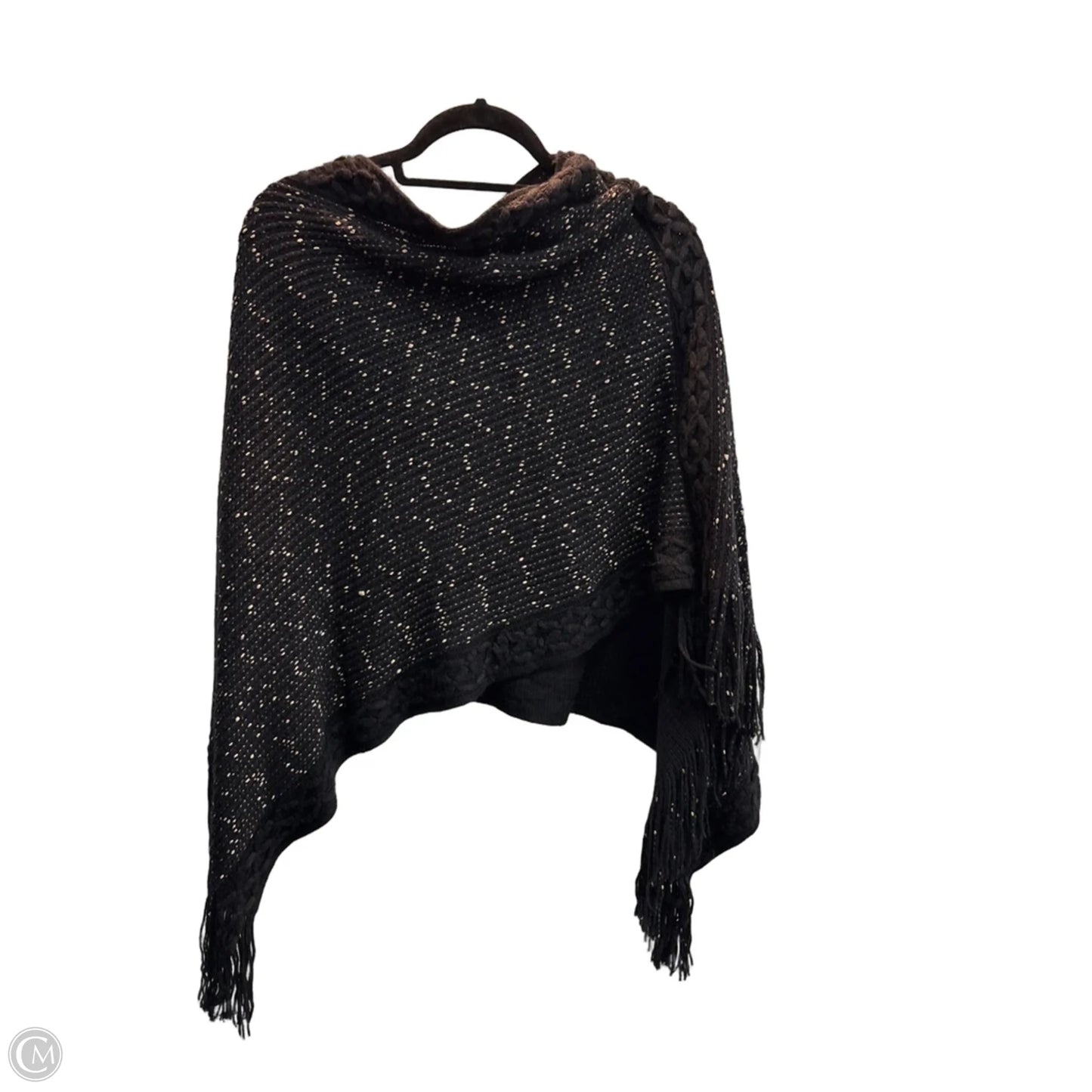 Poncho By Clothes Mentor In Black, Size: 0