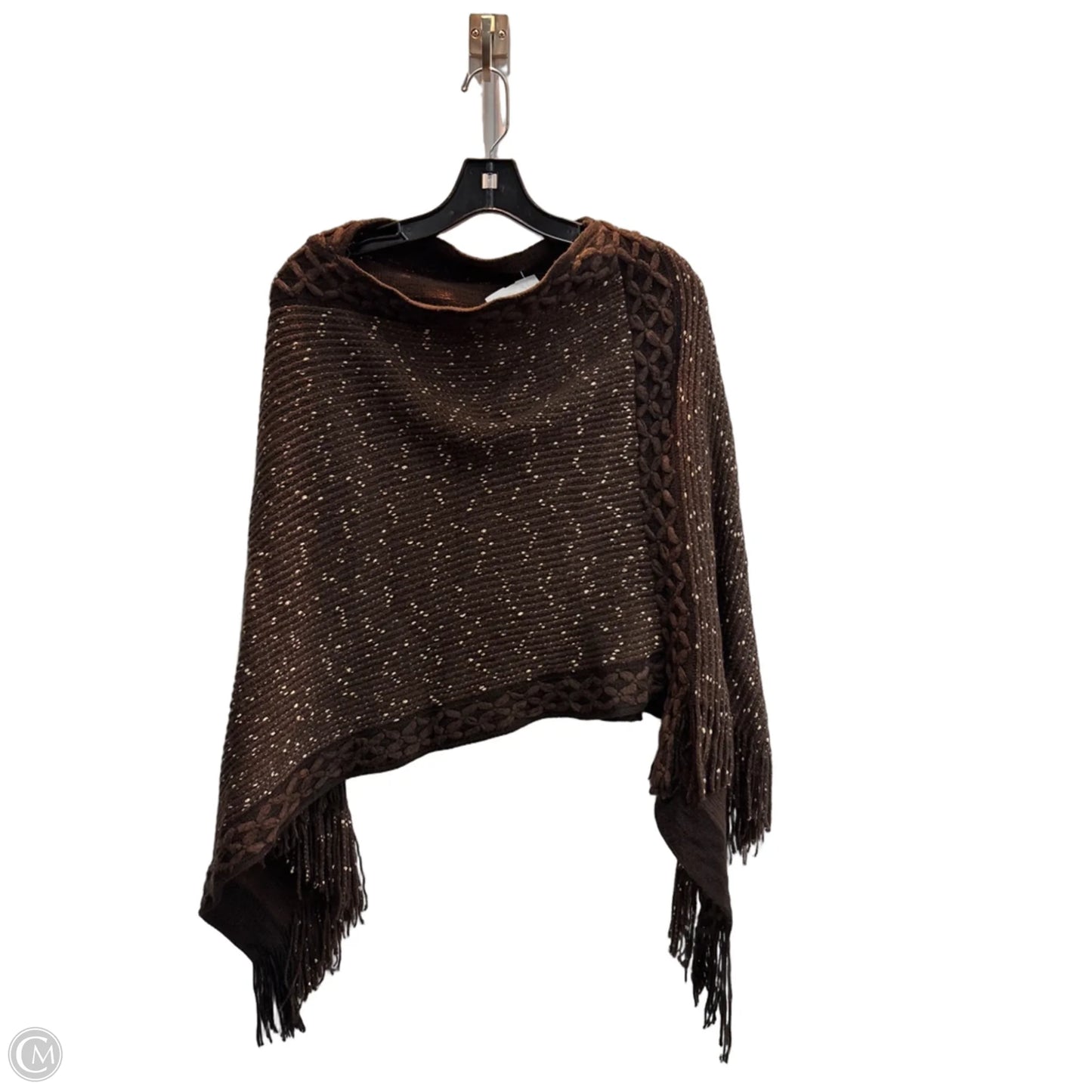 Poncho By Clothes Mentor In Brown, Size: 0