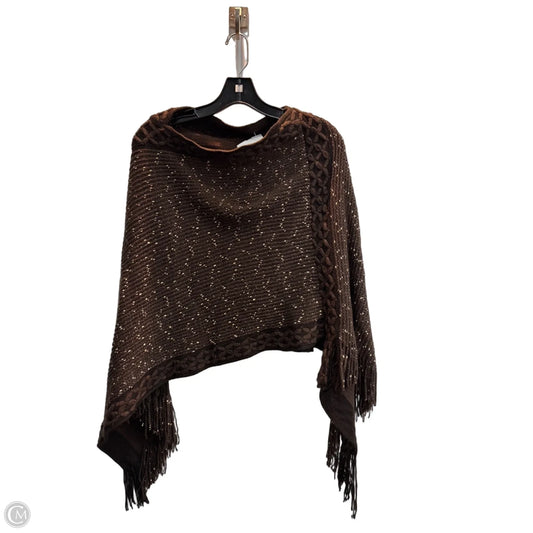 Poncho By Clothes Mentor In Brown, Size: 0