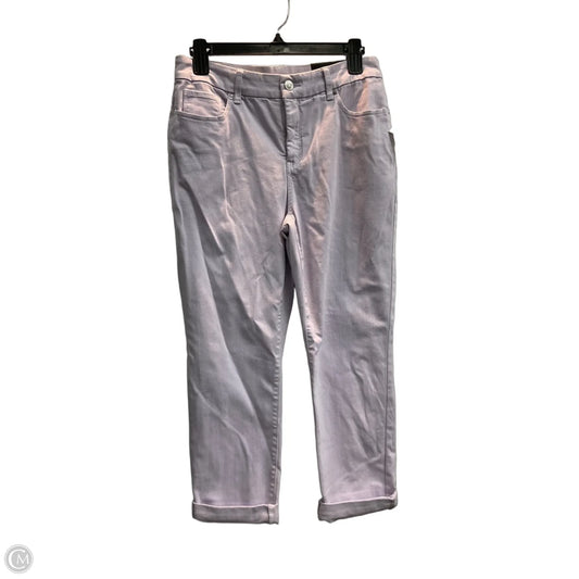 Jeans Cropped By Chicos In Purple Denim, Size: 6