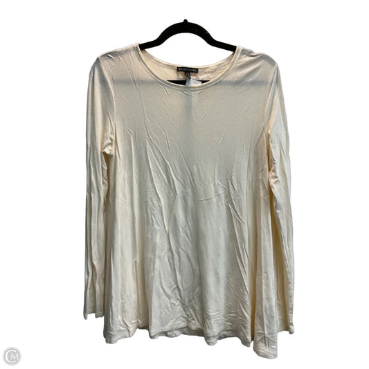 Top Long Sleeve Basic By Eileen Fisher In Cream, Size: Xs