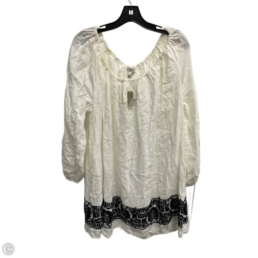 Dress Casual Midi By J. Crew In Cream, Size: Xl