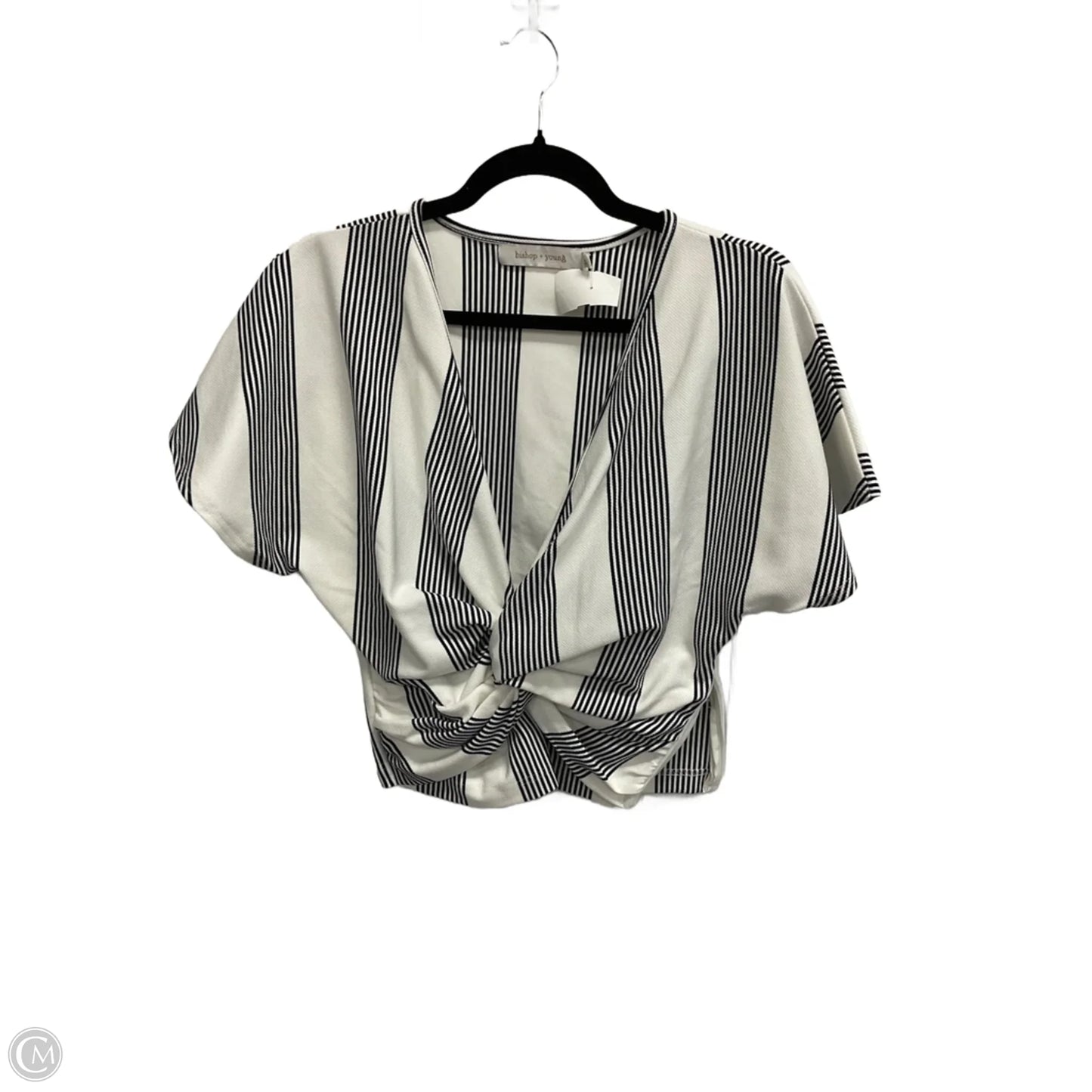 Top Short Sleeve By Bishop + Young In Striped Pattern, Size: S