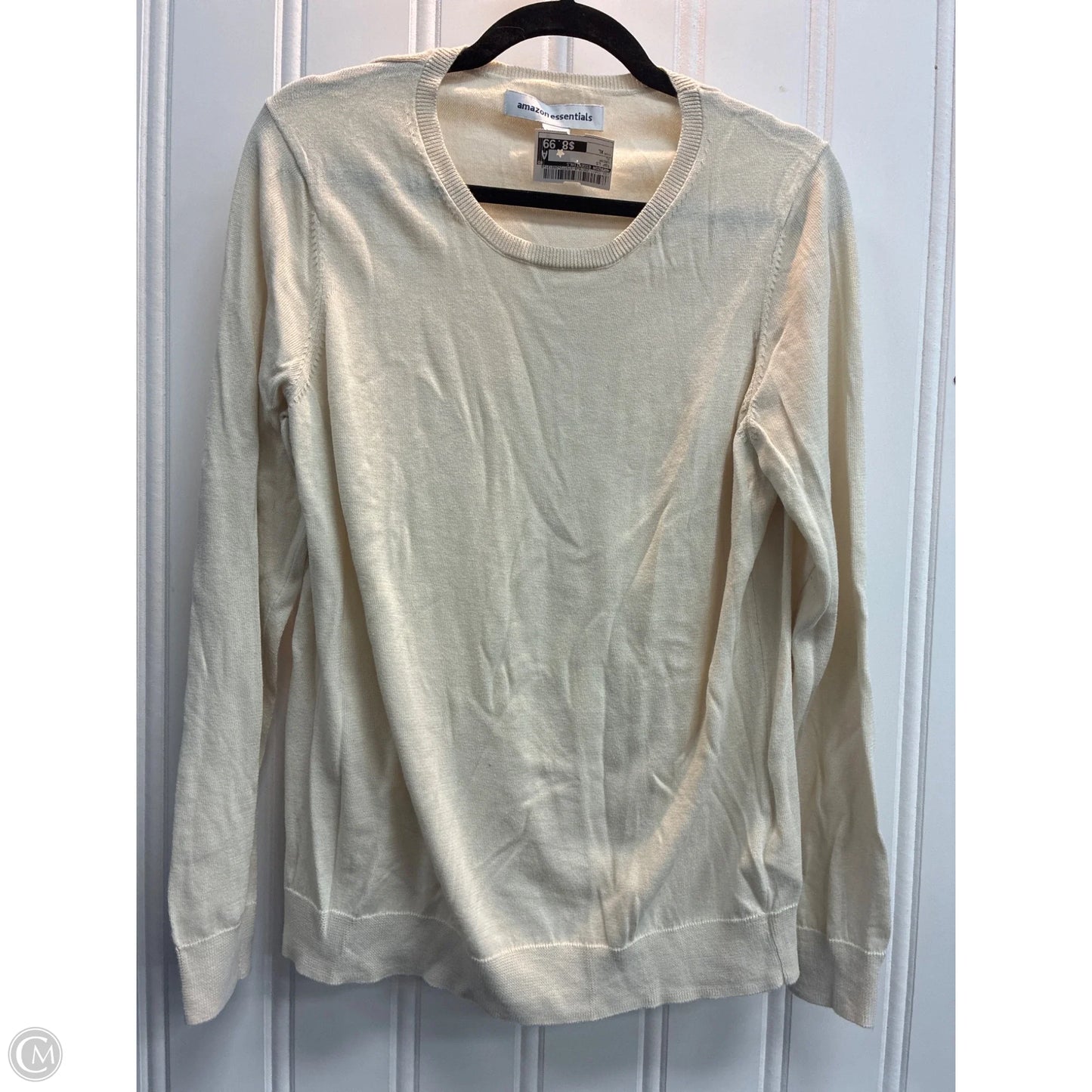 Top Long Sleeve By Amazon Essentials In Cream, Size: Xl