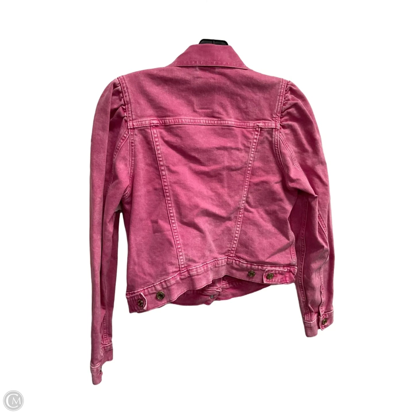 Jacket Denim By Gap In Pink Denim, Size: S