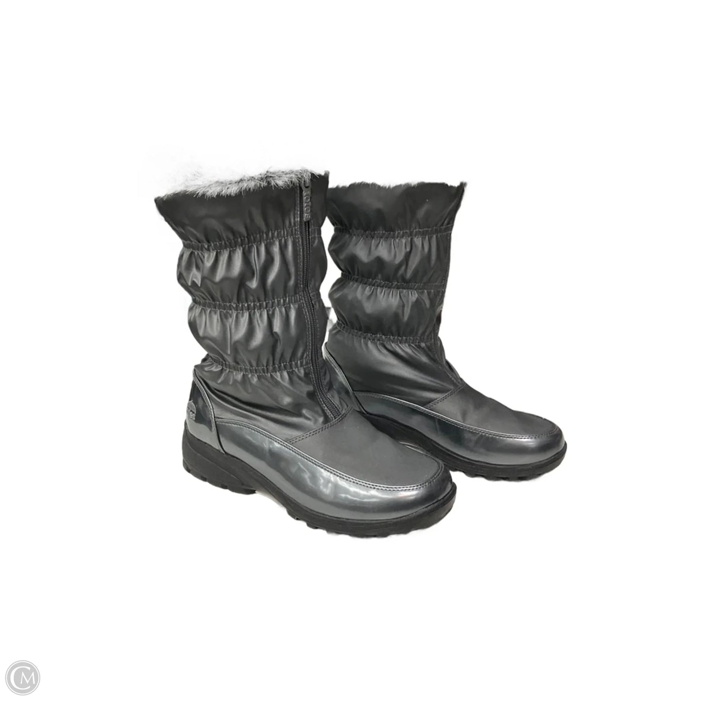 Boots Snow By Totes In Silver, Size: 9