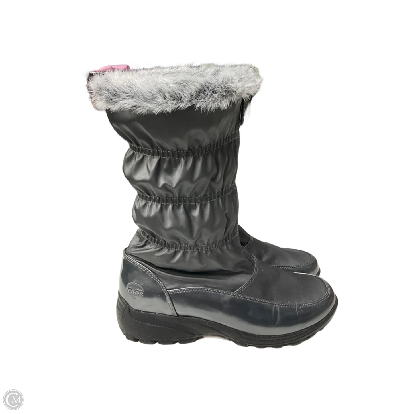 Boots Snow By Totes In Silver, Size: 9