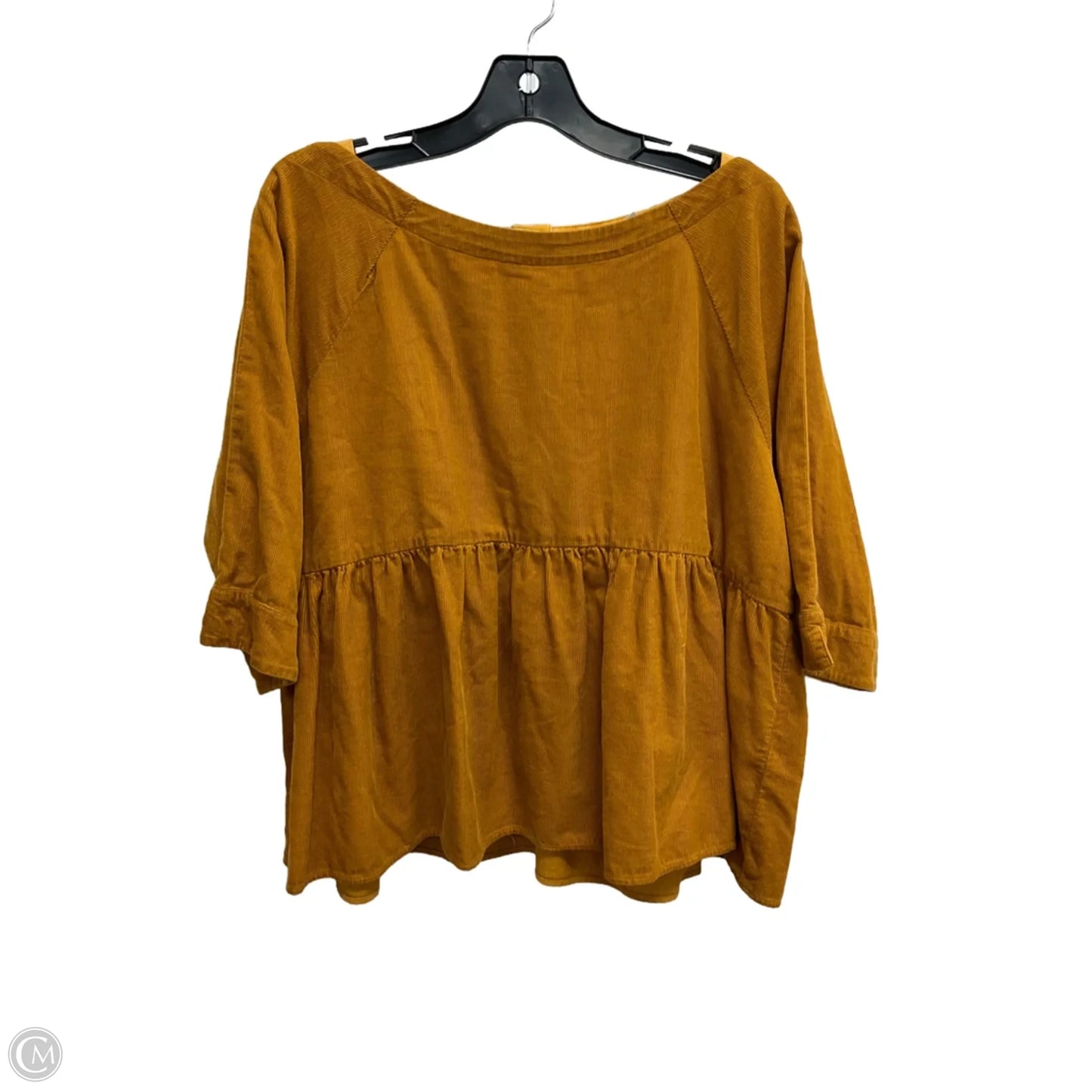 Top 3/4 Sleeve By Maeve In Gold, Size: S