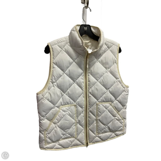 Vest Puffer & Quilted By J. Crew In White, Size: L