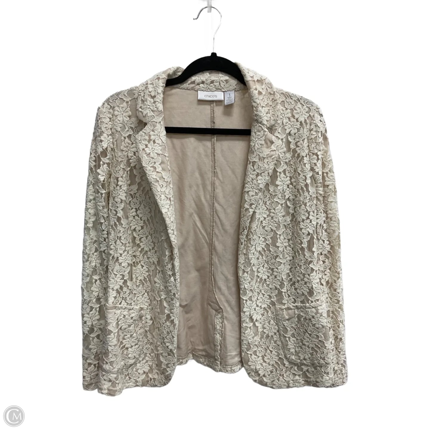 Blazer By Chicos In Cream, Size: M