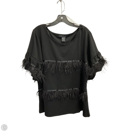 Top Short Sleeve By Ashley Stewart In Black, Size: 2x