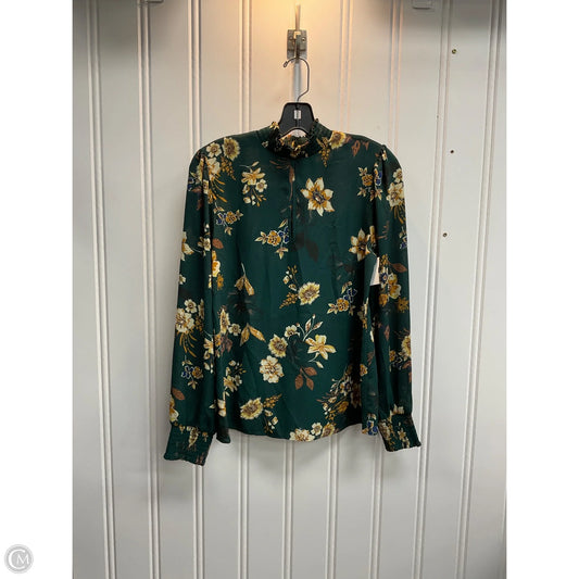 Blouse Long Sleeve By Nine Britton In Green, Size: S